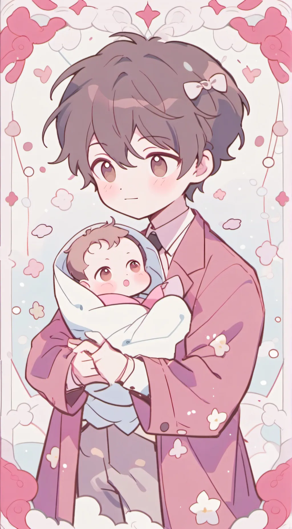 ai character: Baby Tanjiro  background