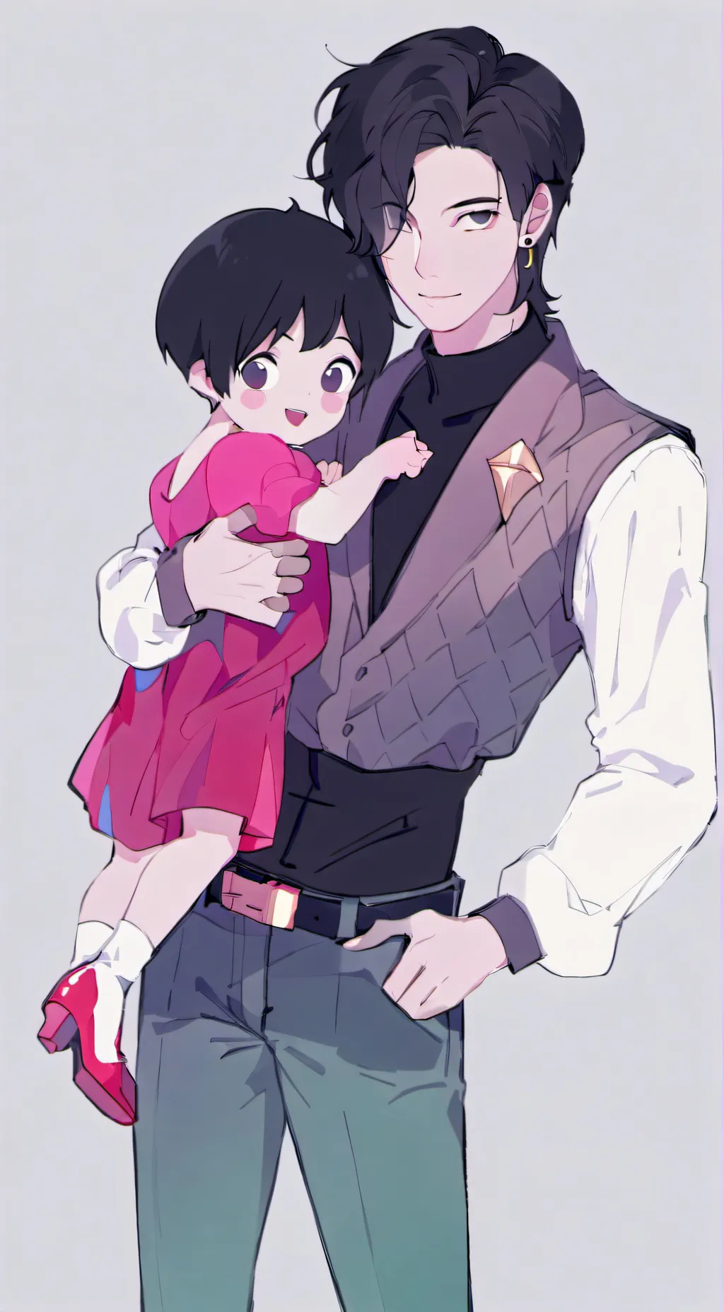 ai character: MJ and his kids background