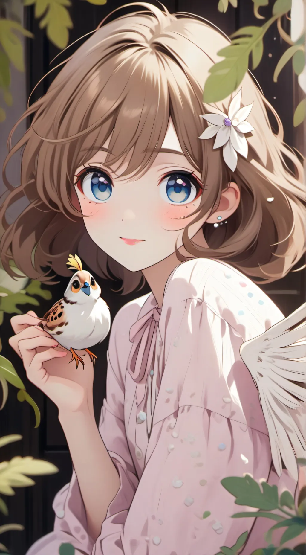 ai character: Speckled Quail Spirit background