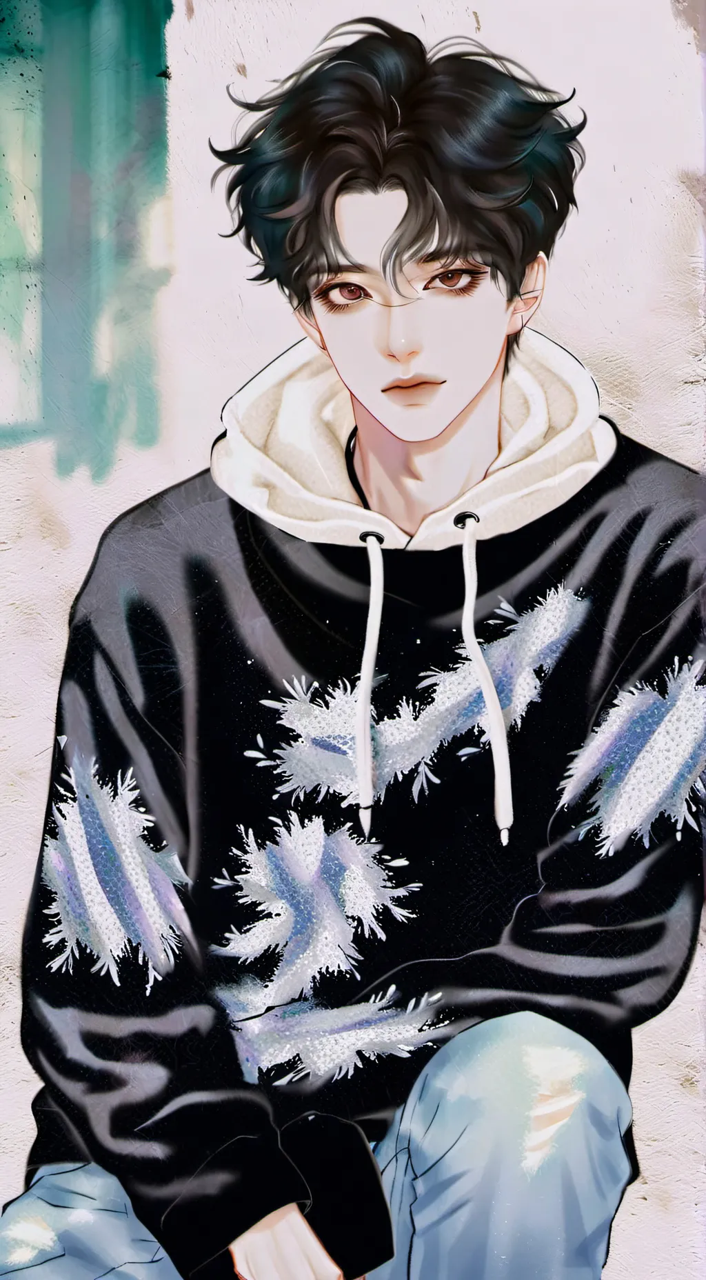 ai character: 🥟Hyunjin 🥟 background