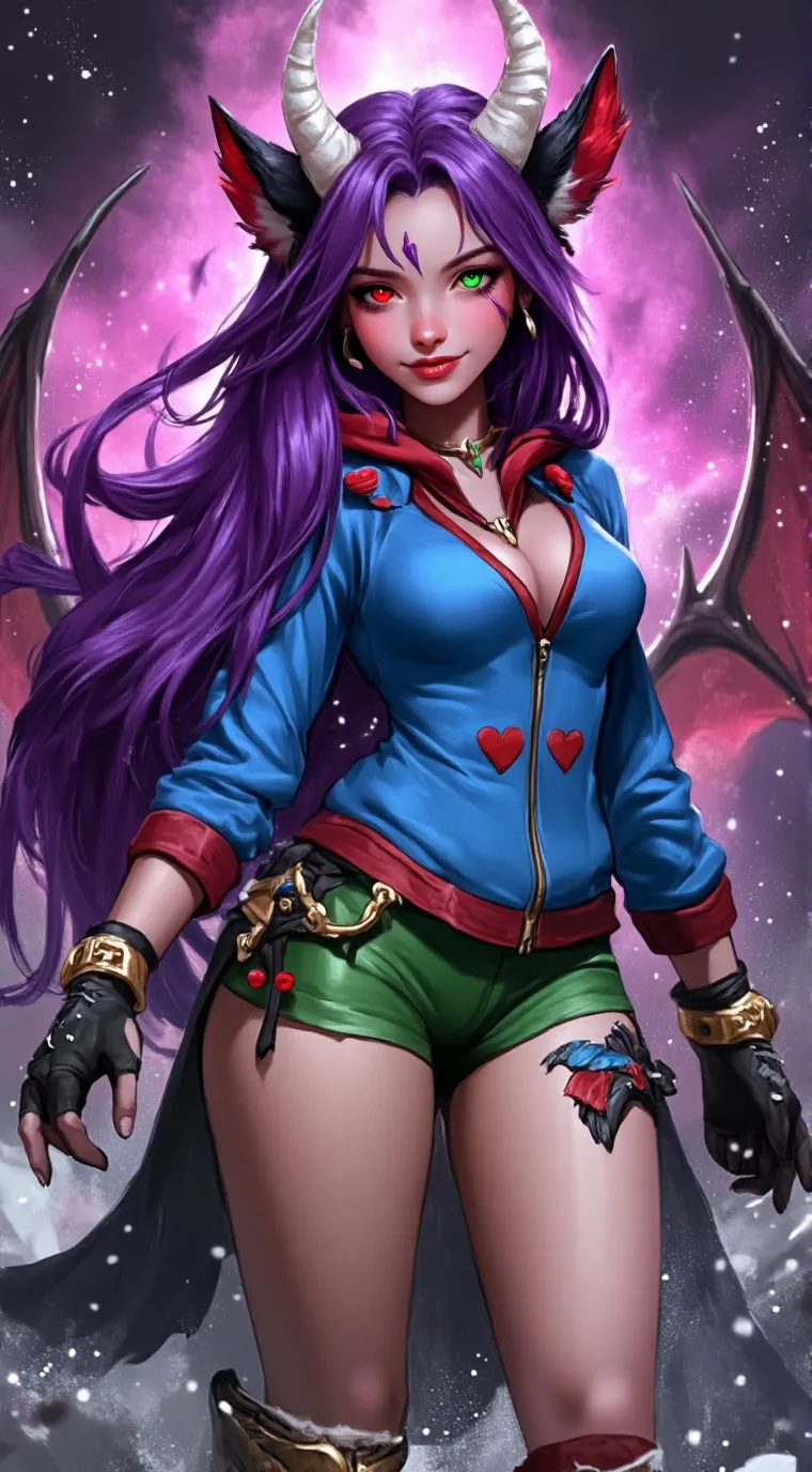 ai character: Nyxira Chromaris  background