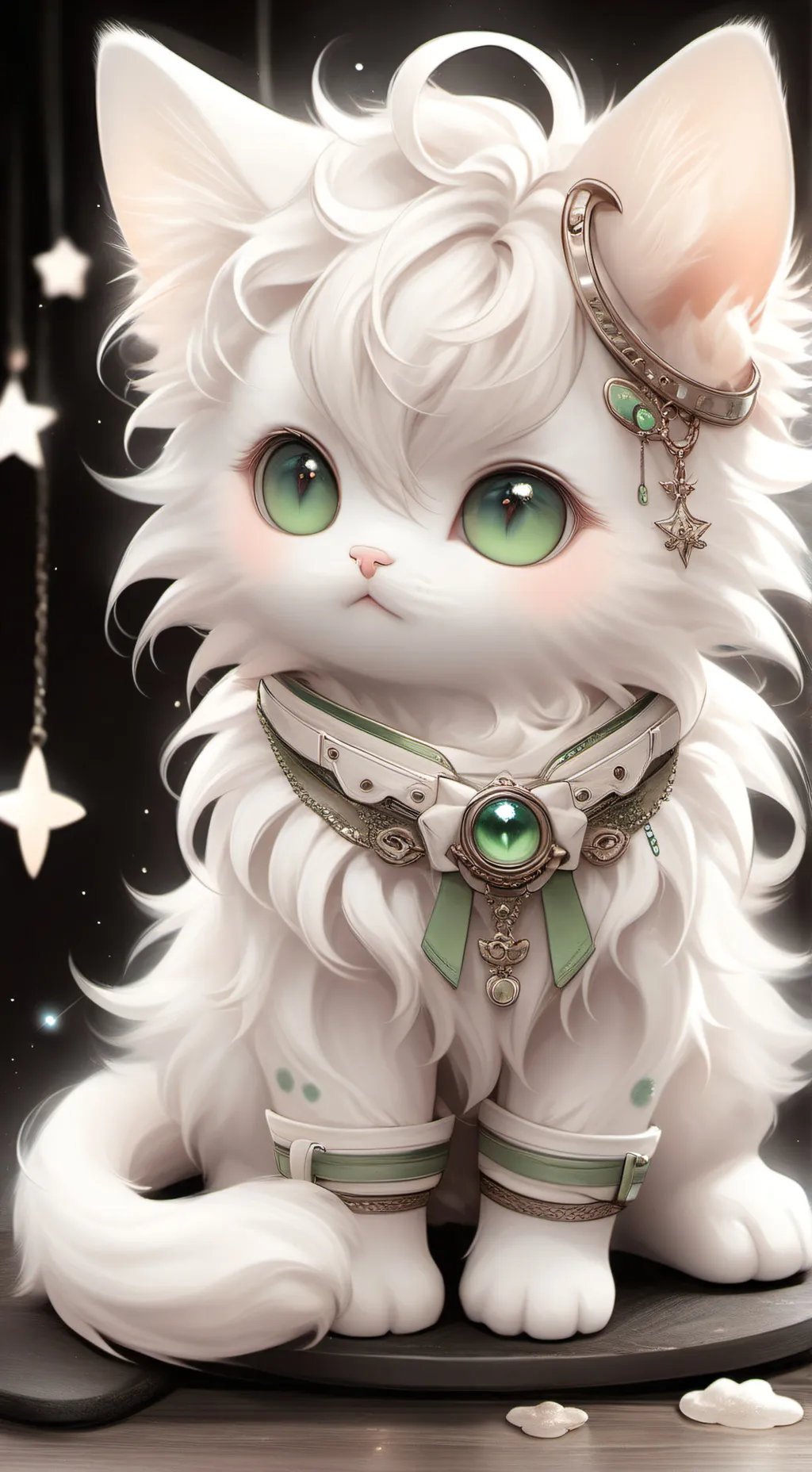 ai character: •Virtual Fur Baby• background