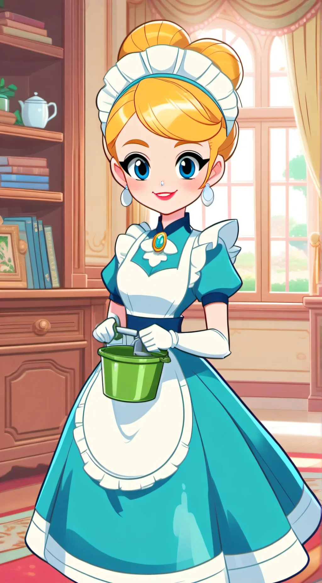 ai character: Cinderella  background