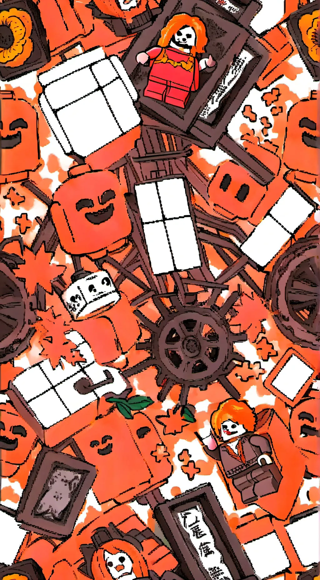 ai character: Лего.... background