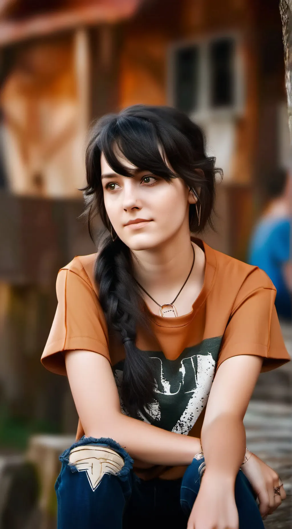 ai character: Nica De Angelo  background