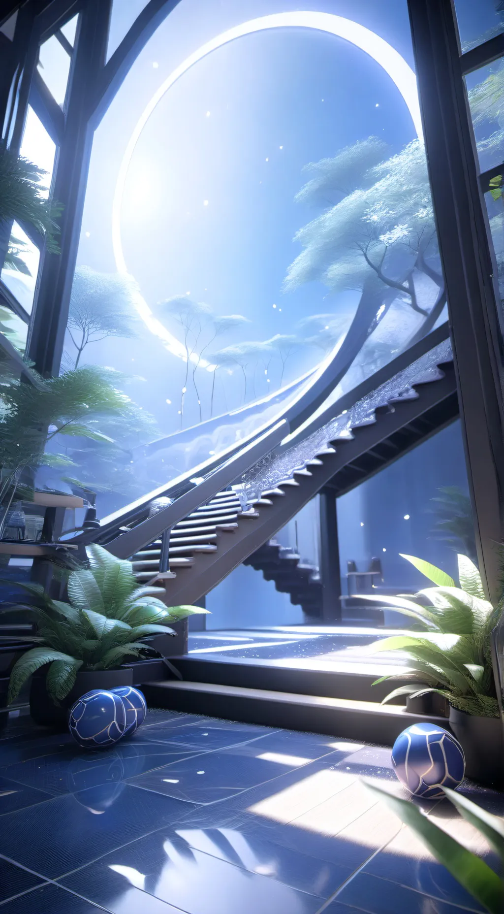 ai character: sun and moon background