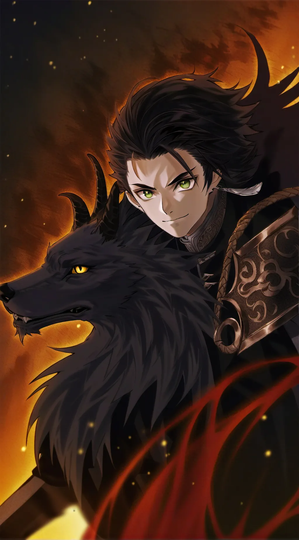 ai character: tonjro  background