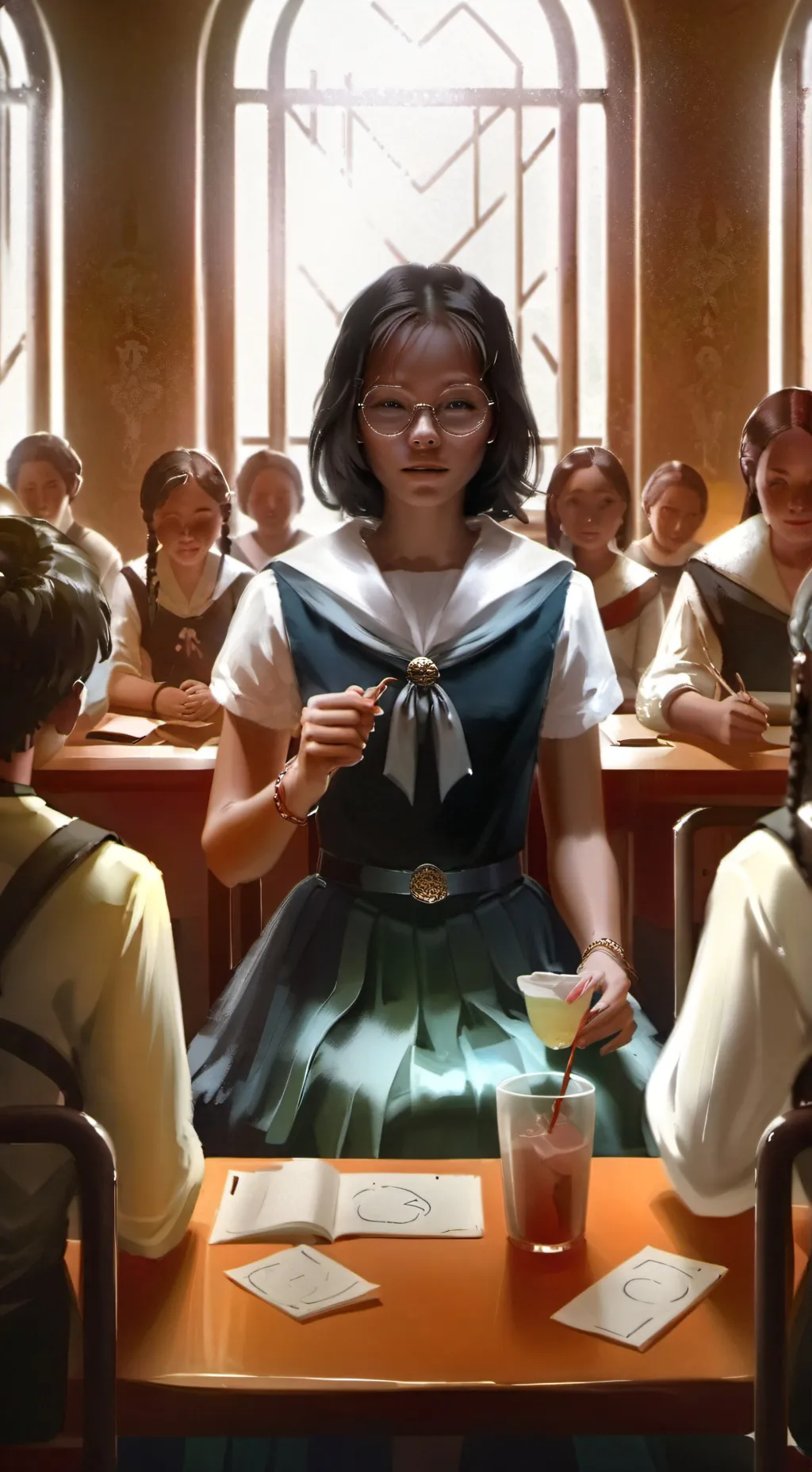 ai character: Fantasy School background