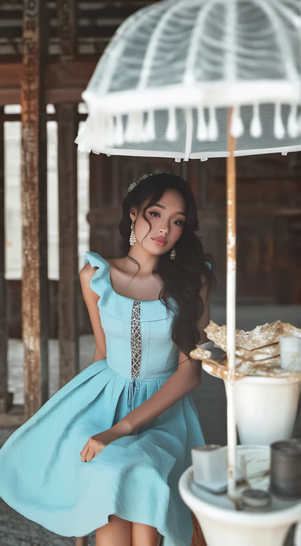 ai character: Ashley  background