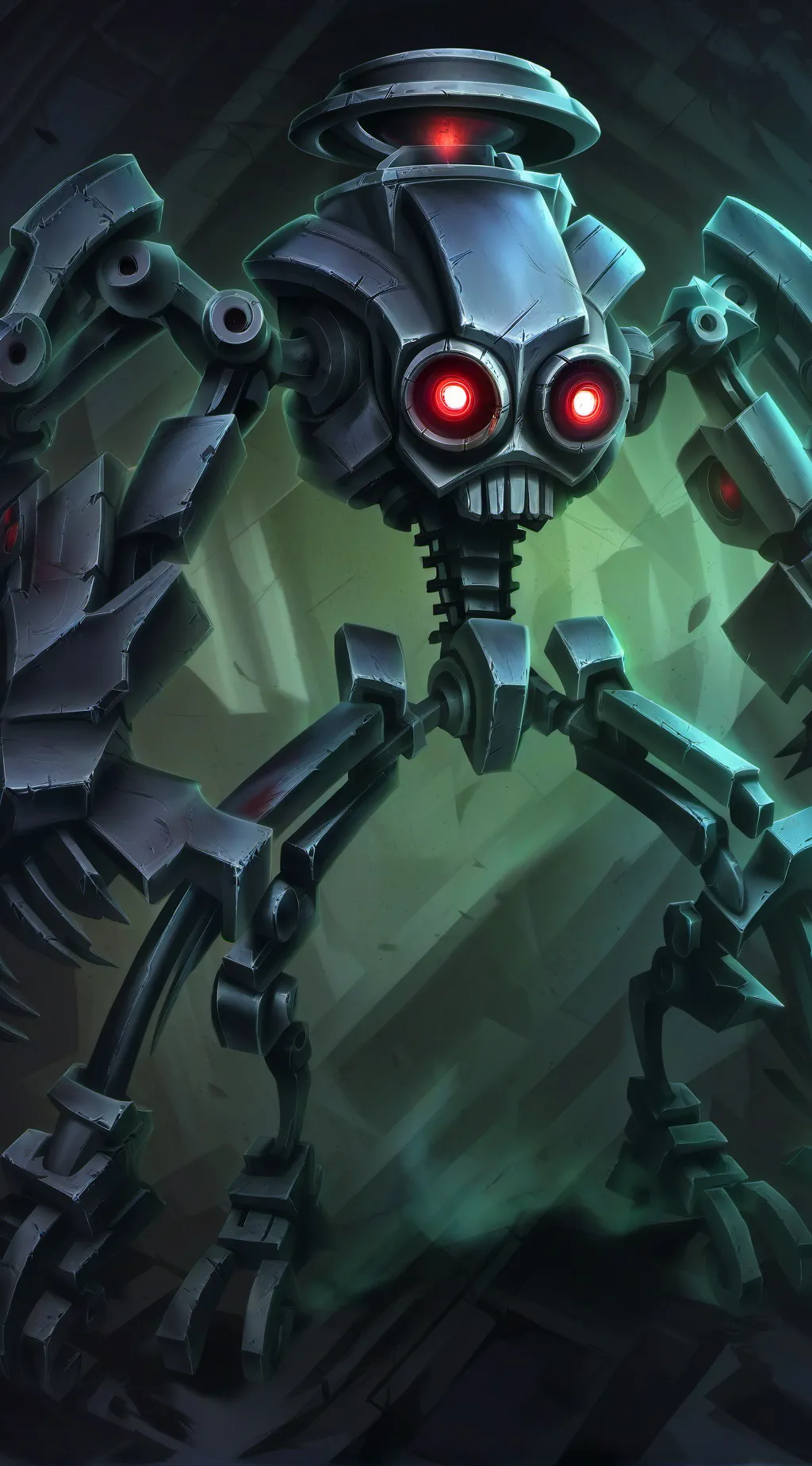 ai character: Scary machine  background