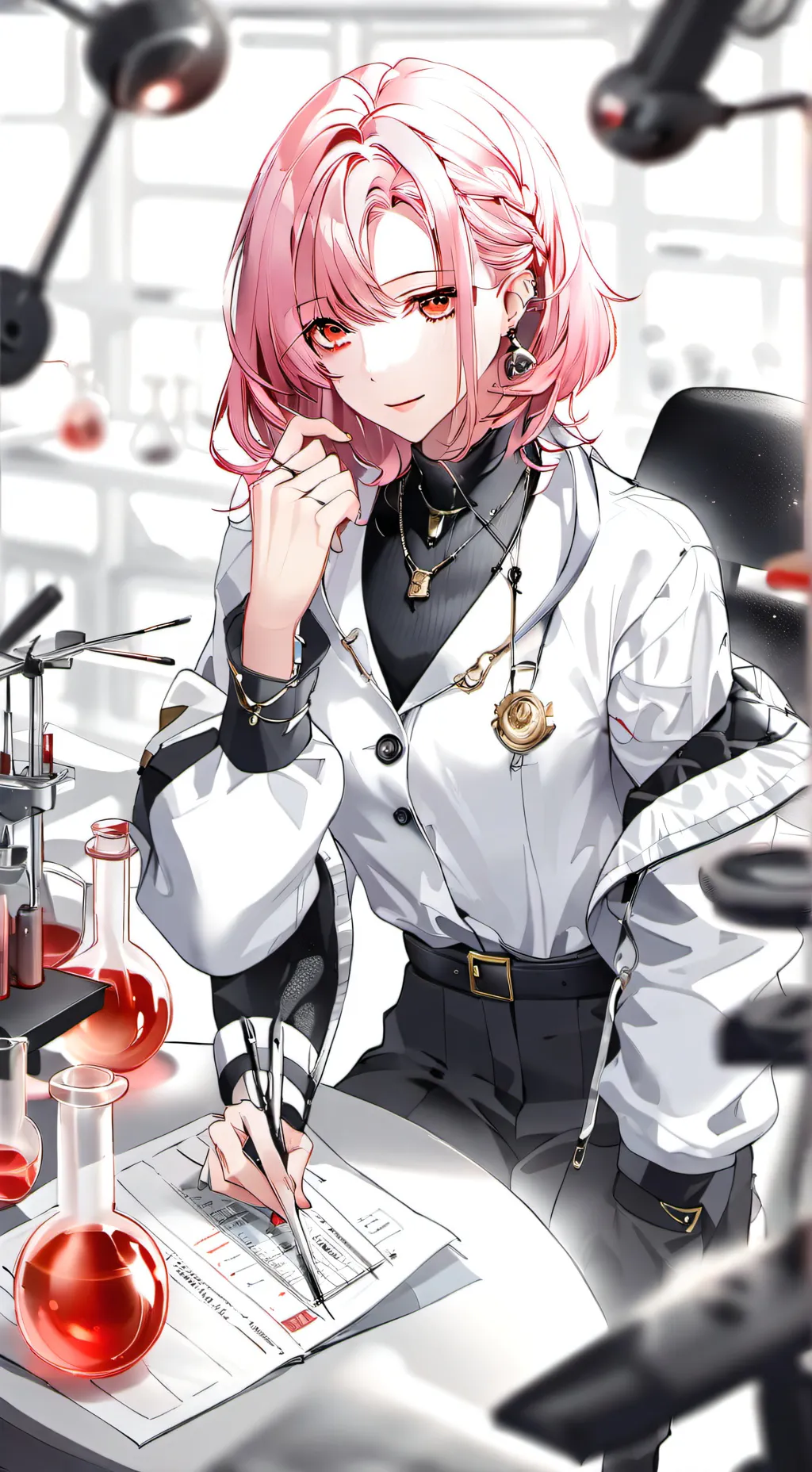 ai character: Científica background