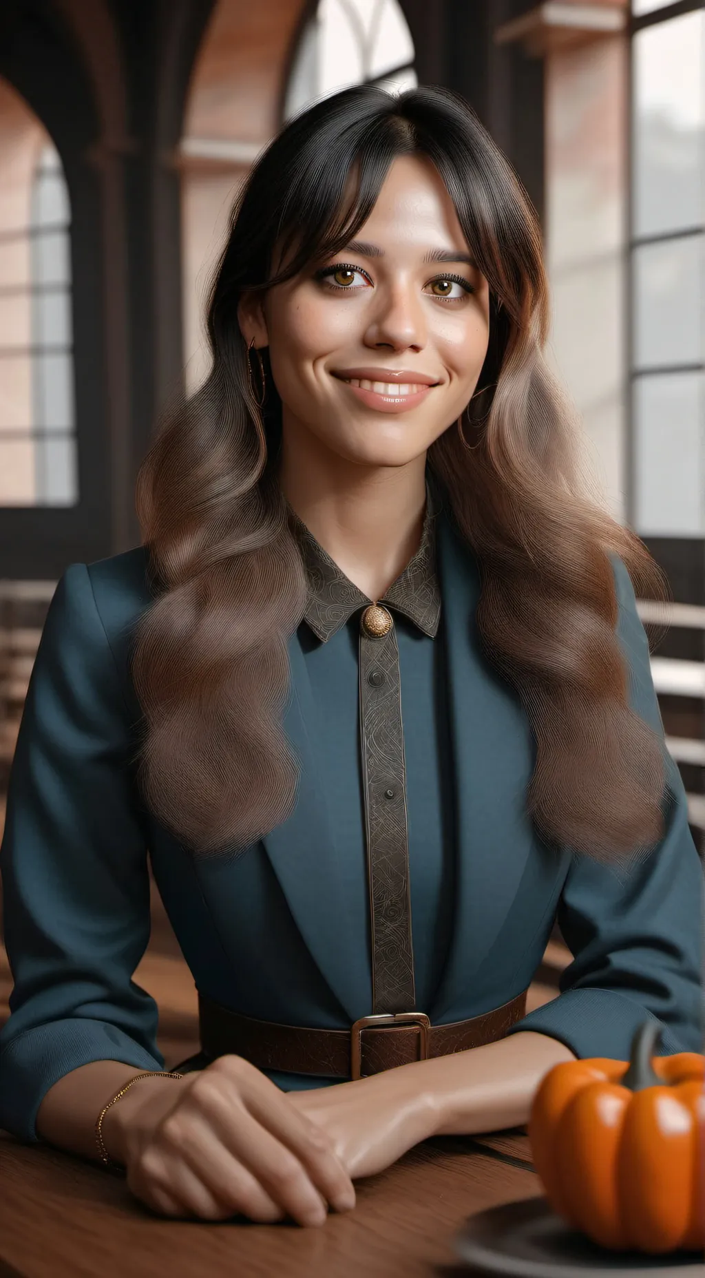 ai character: Jenna Ortega background