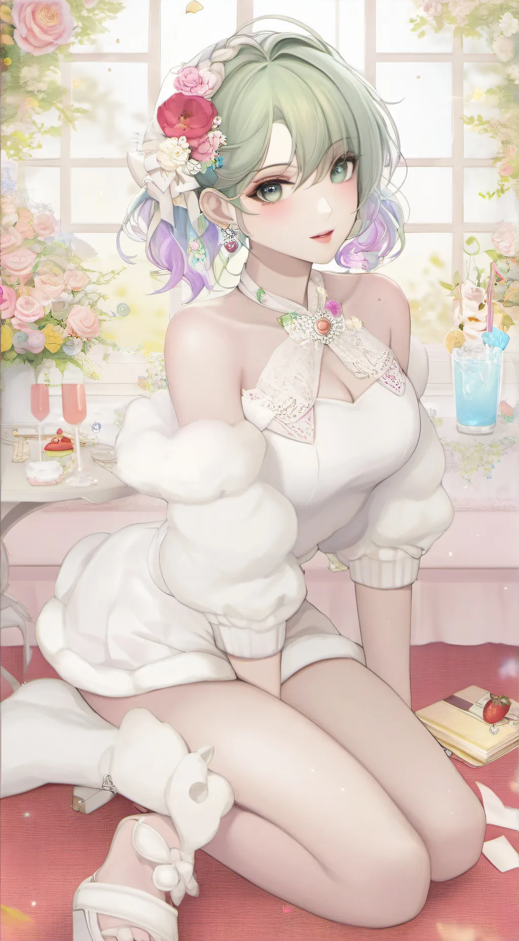 ai character: Mariya..>_<..🌹 background