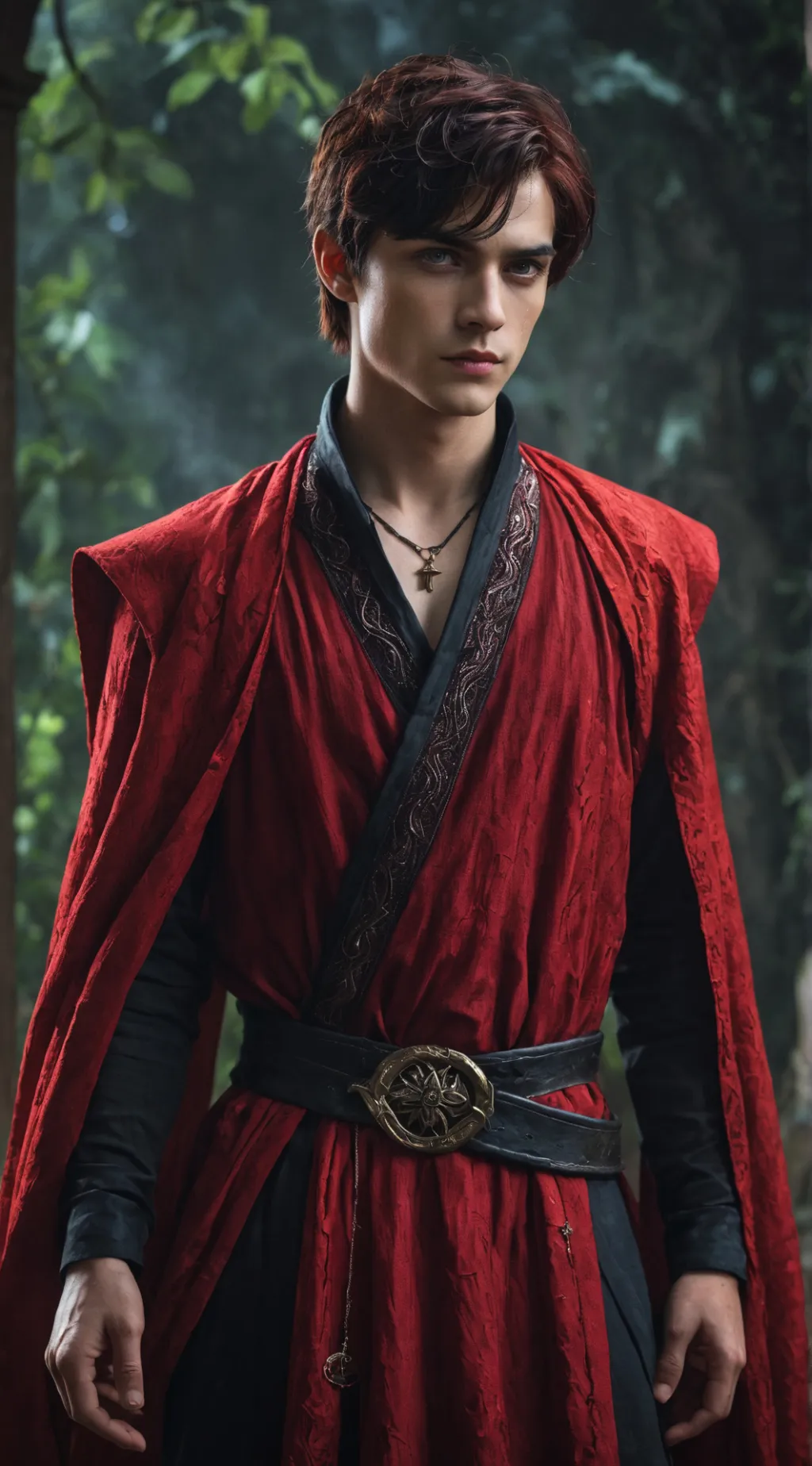 ai character: JJk mid, school.  background