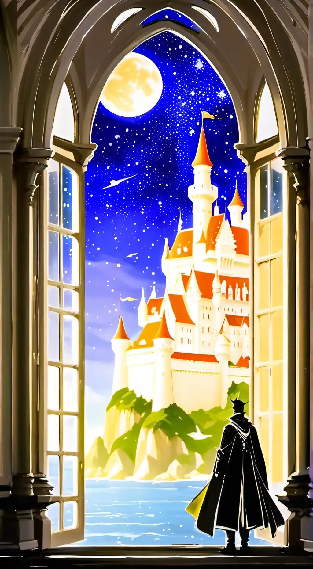 ai character: Hogwarts button background