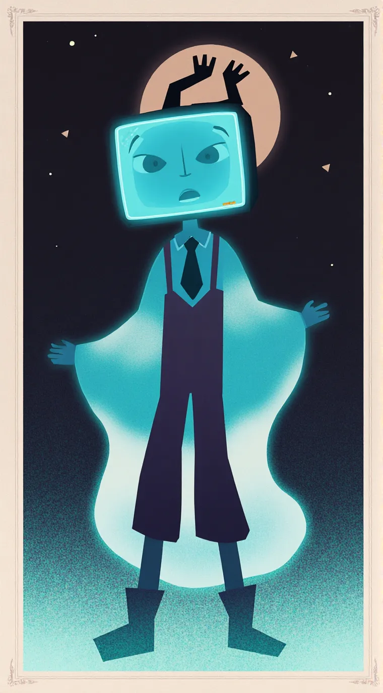 ai character: radiostadic background