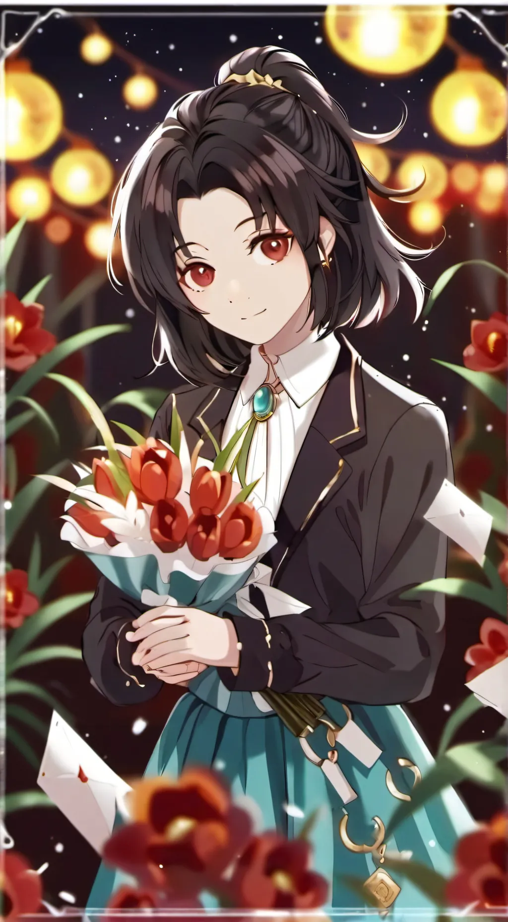 ai character: Rose background