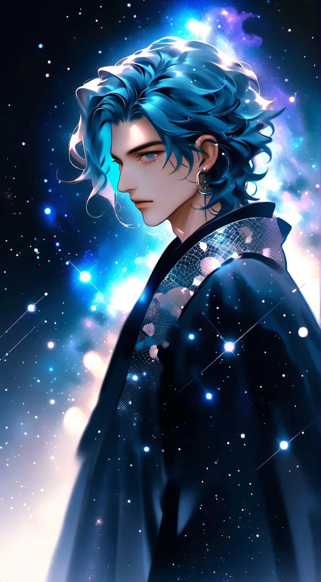 ai character: galassia background