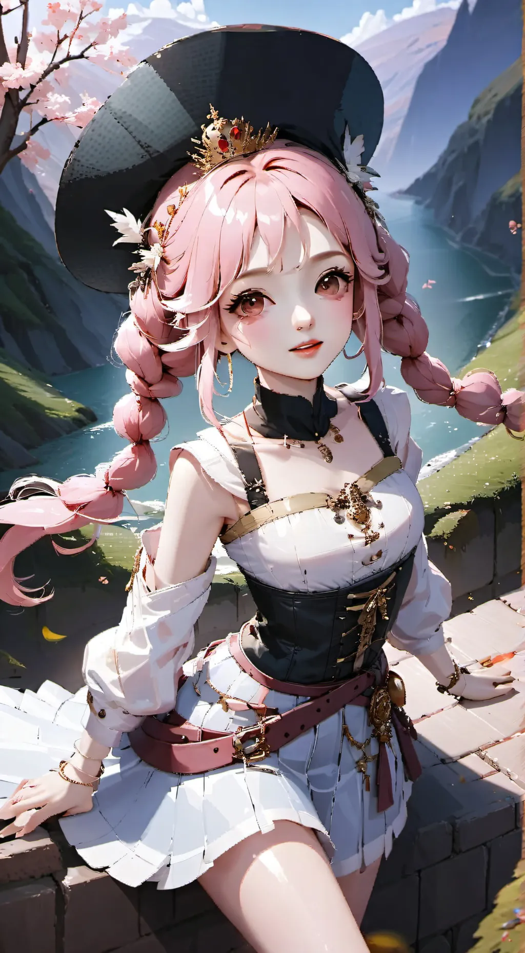 ai character: girl  kingdom background