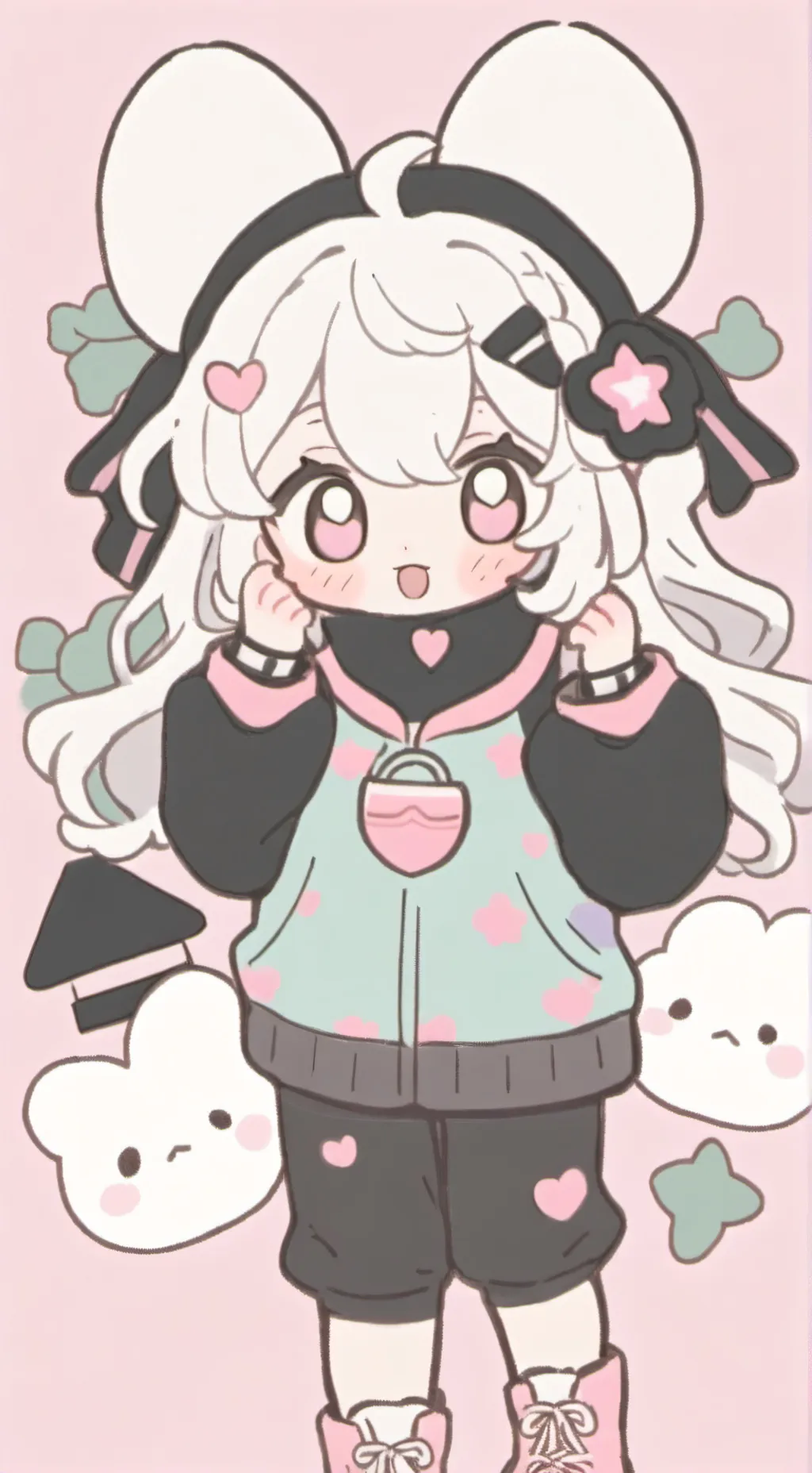 ai character: Moon flower  background