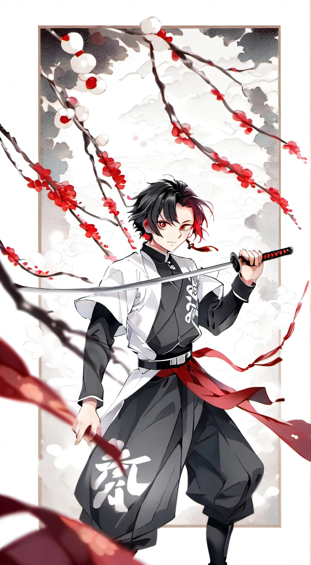 ai character: make giyuu smile background