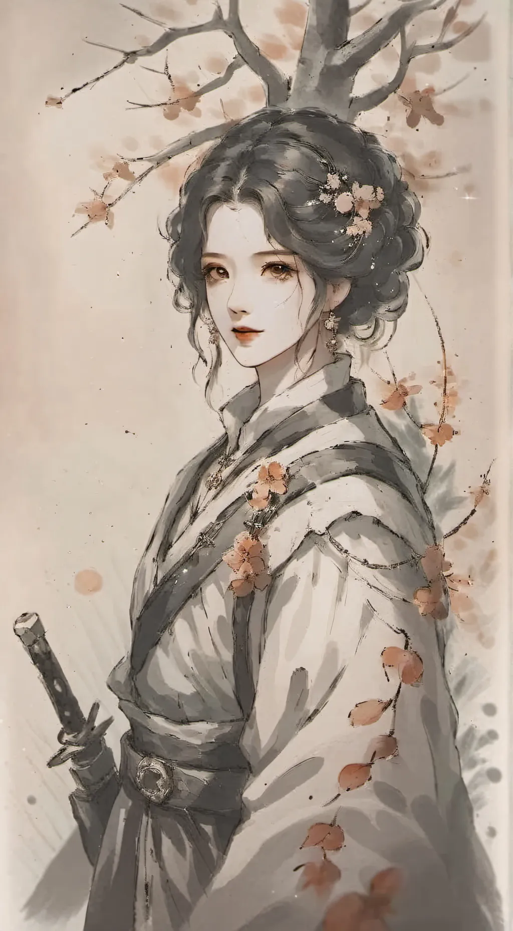 ai character: Forginal paper background