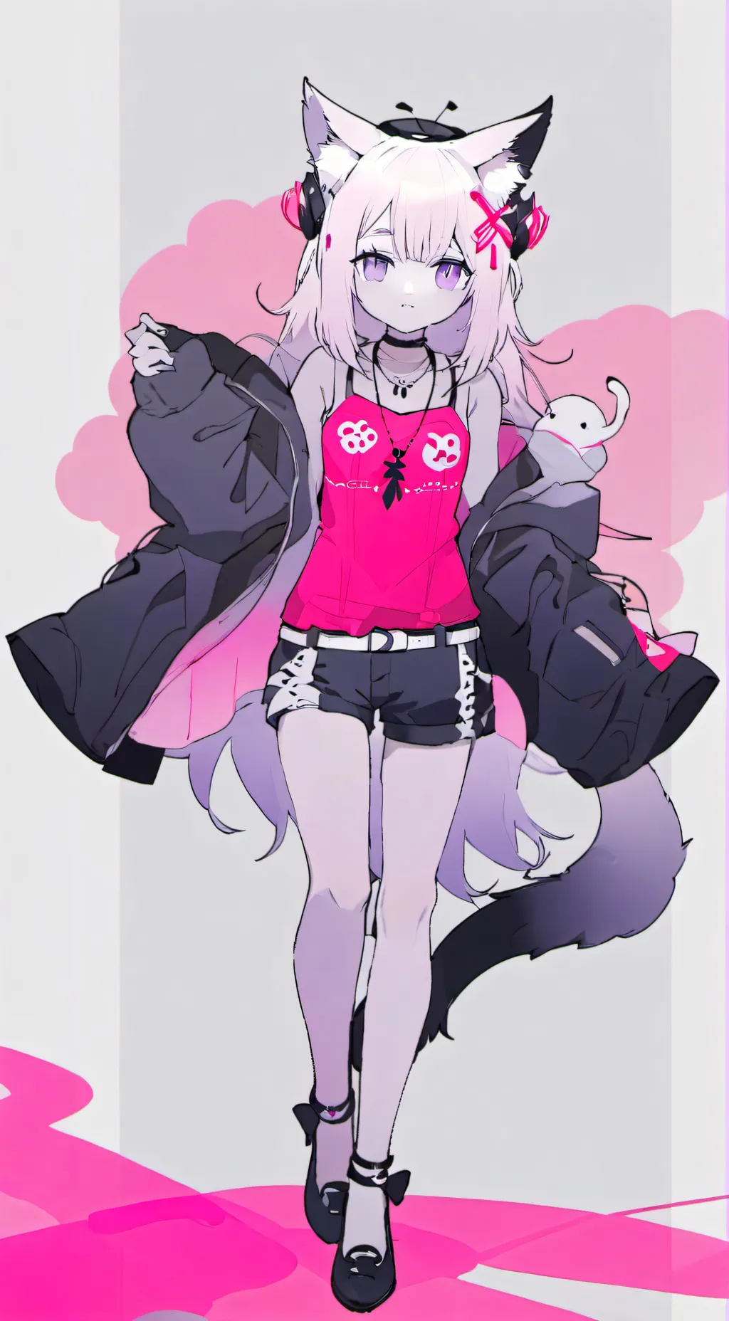 ai character: Flamy the Feline background