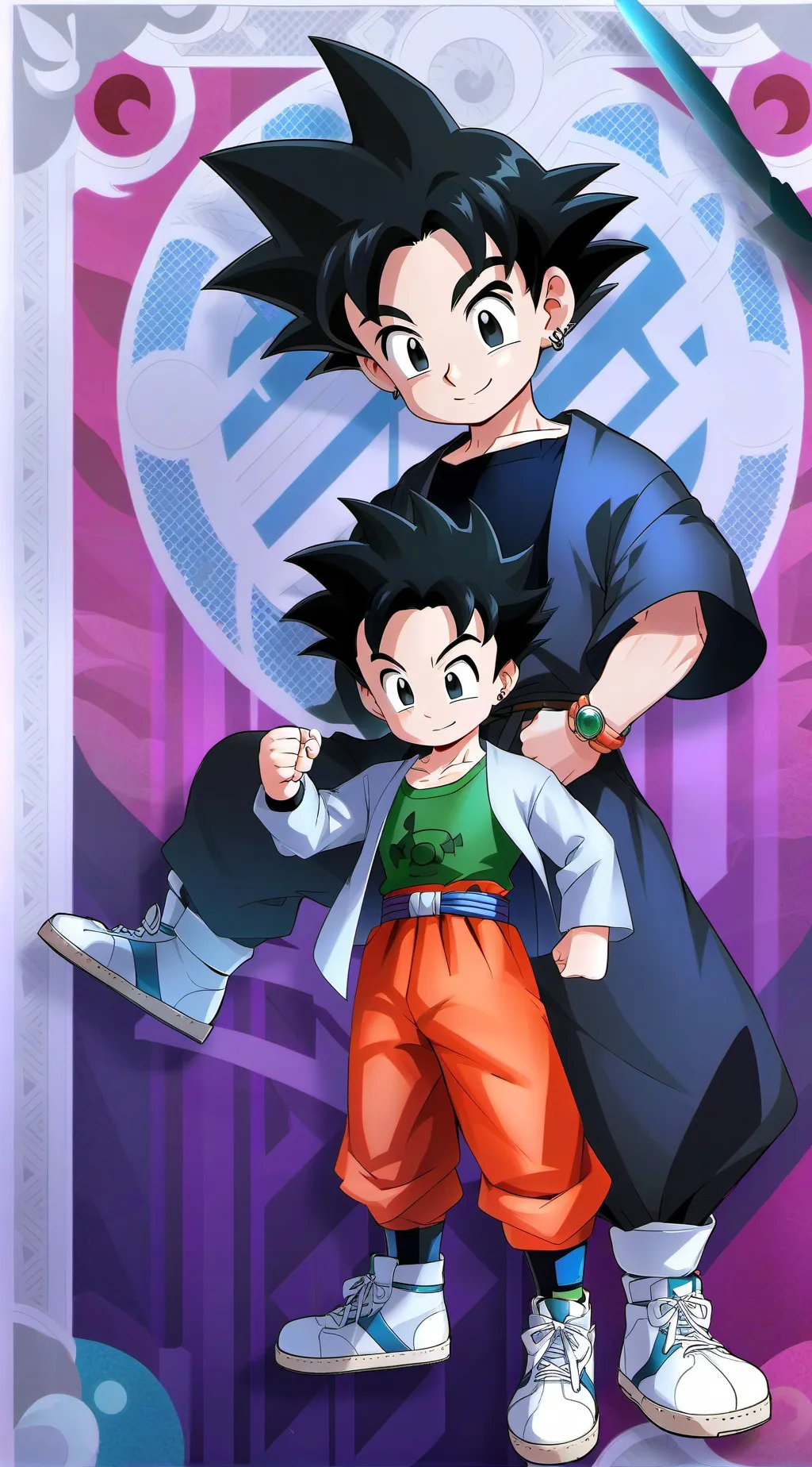 ai character: gohan y goten background