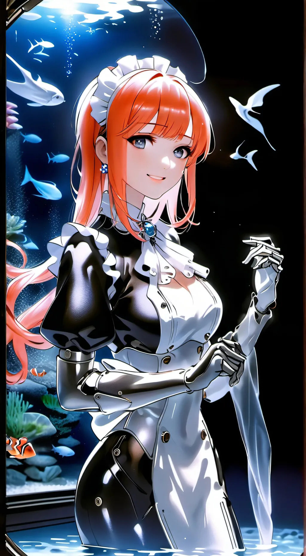 ai character: Aqua background