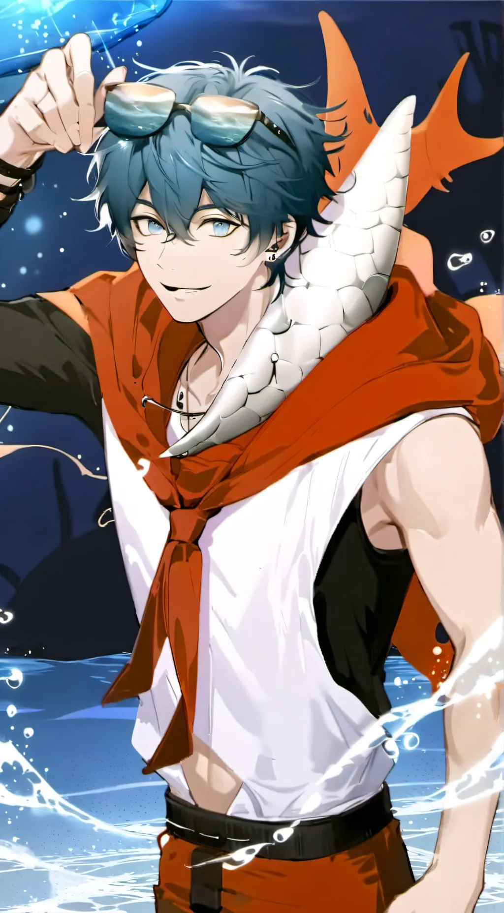 ai character: Spirit of the Blue Whale background