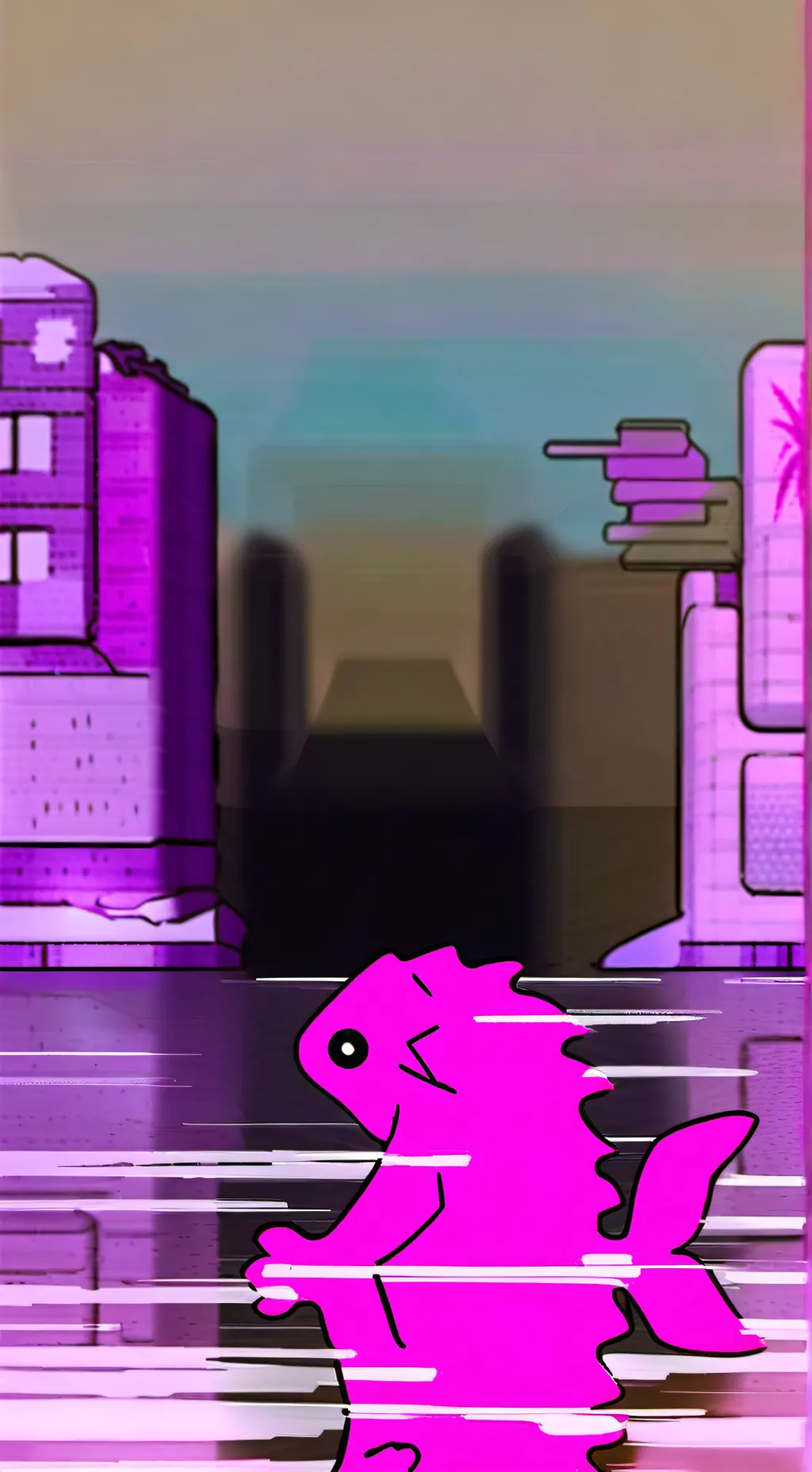 ai character: the last pink  background