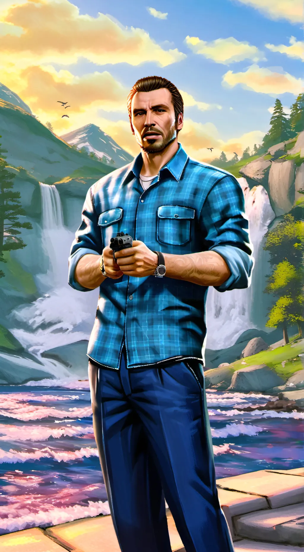 ai character: Grand Theft Auto. background