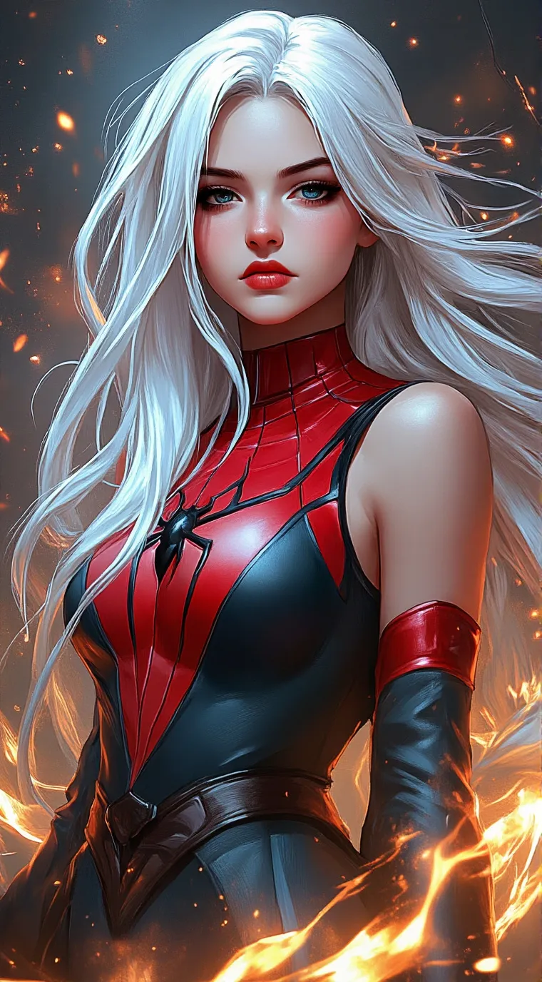 ai character: Spider girl background