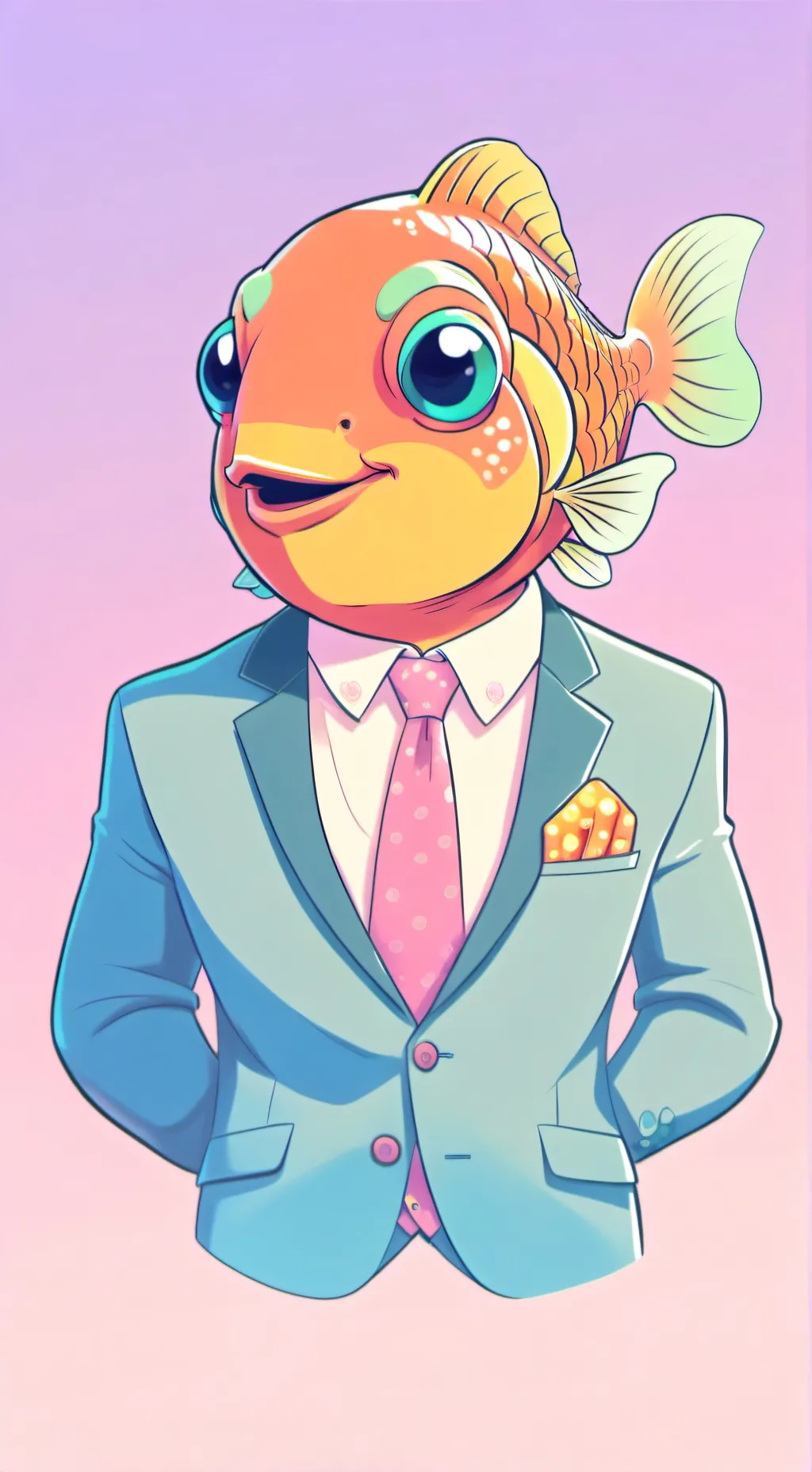 ai character: goldfish griffin background