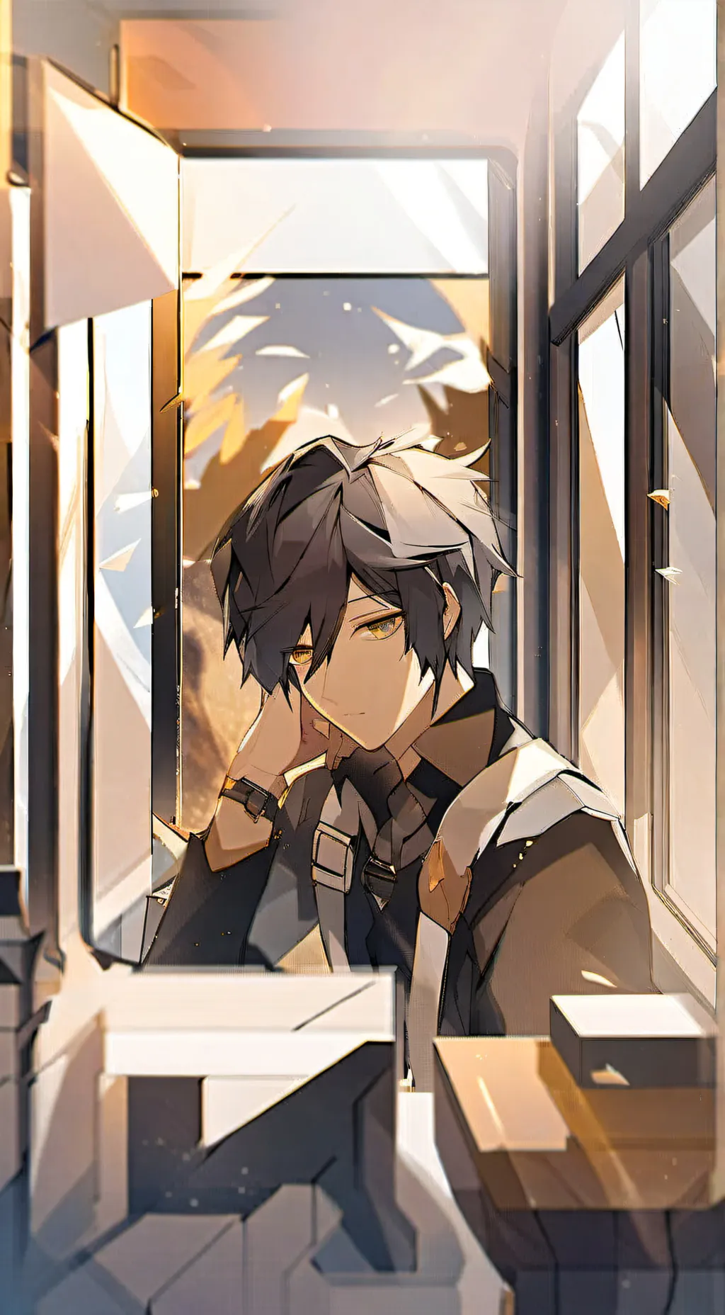 ai character: ~°•ФИЛ#°• background