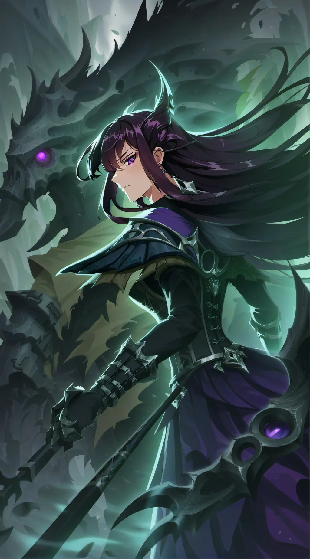 ai character: komi en otro mundo background