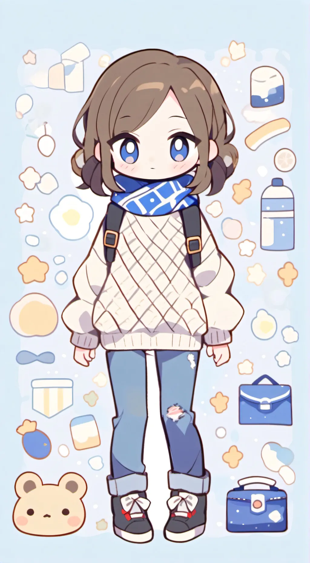 ai character: me/honeybun  background