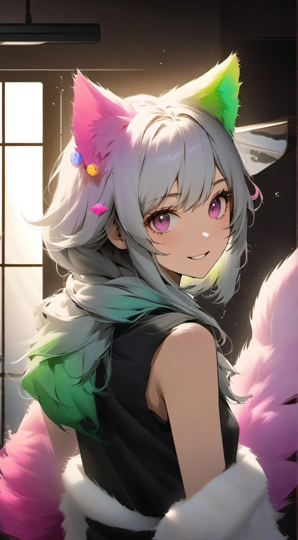 ai character: Pinky the Luring Spirit background