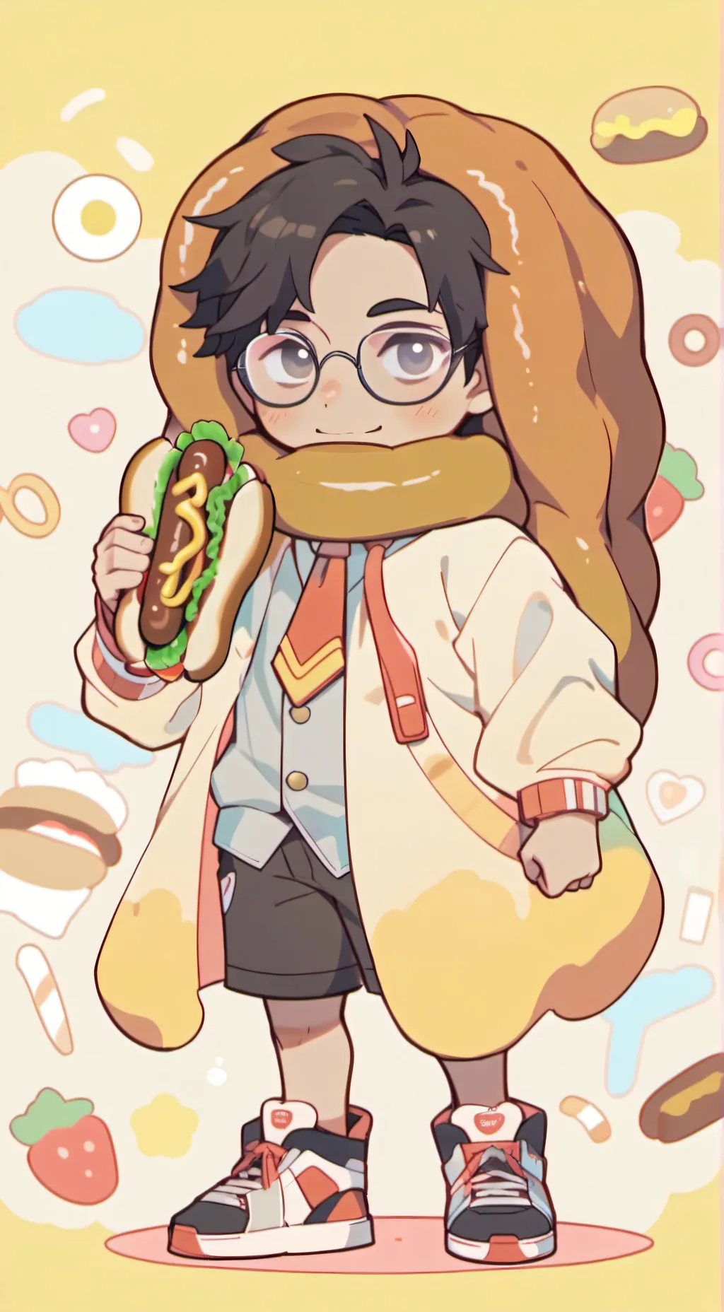 ai character: Maau 🌭 background