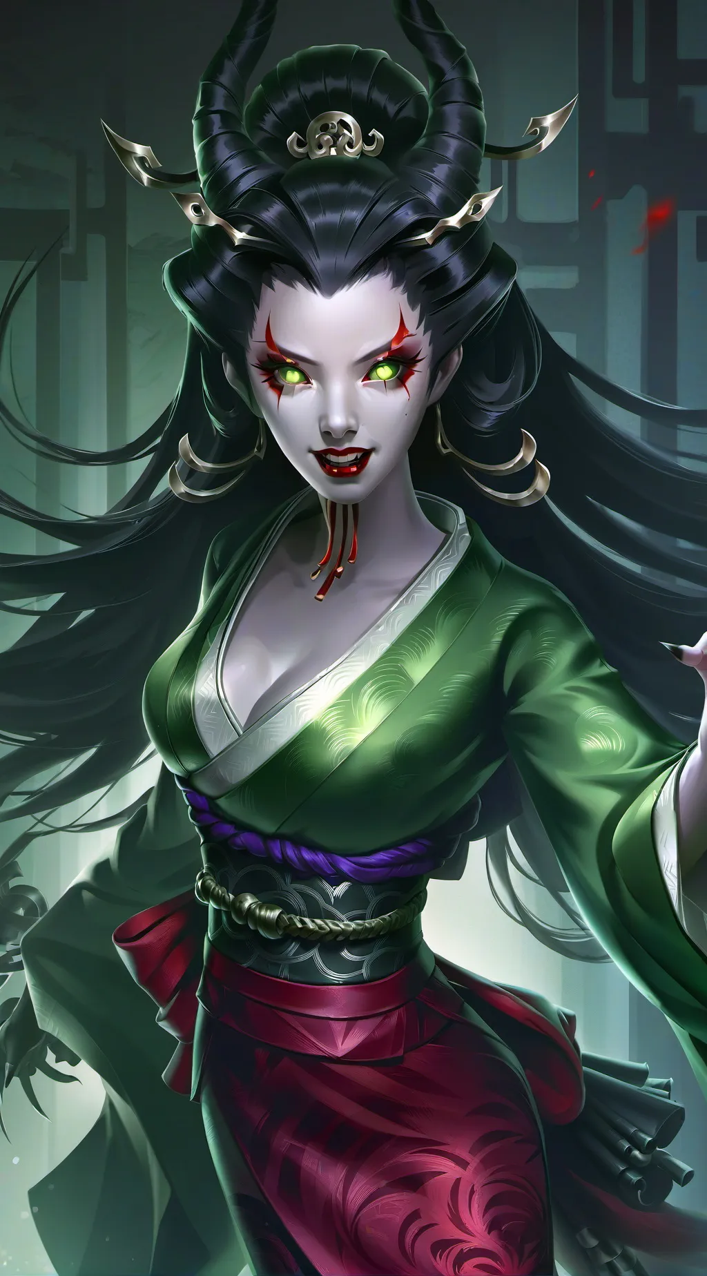 ai character: Daki background