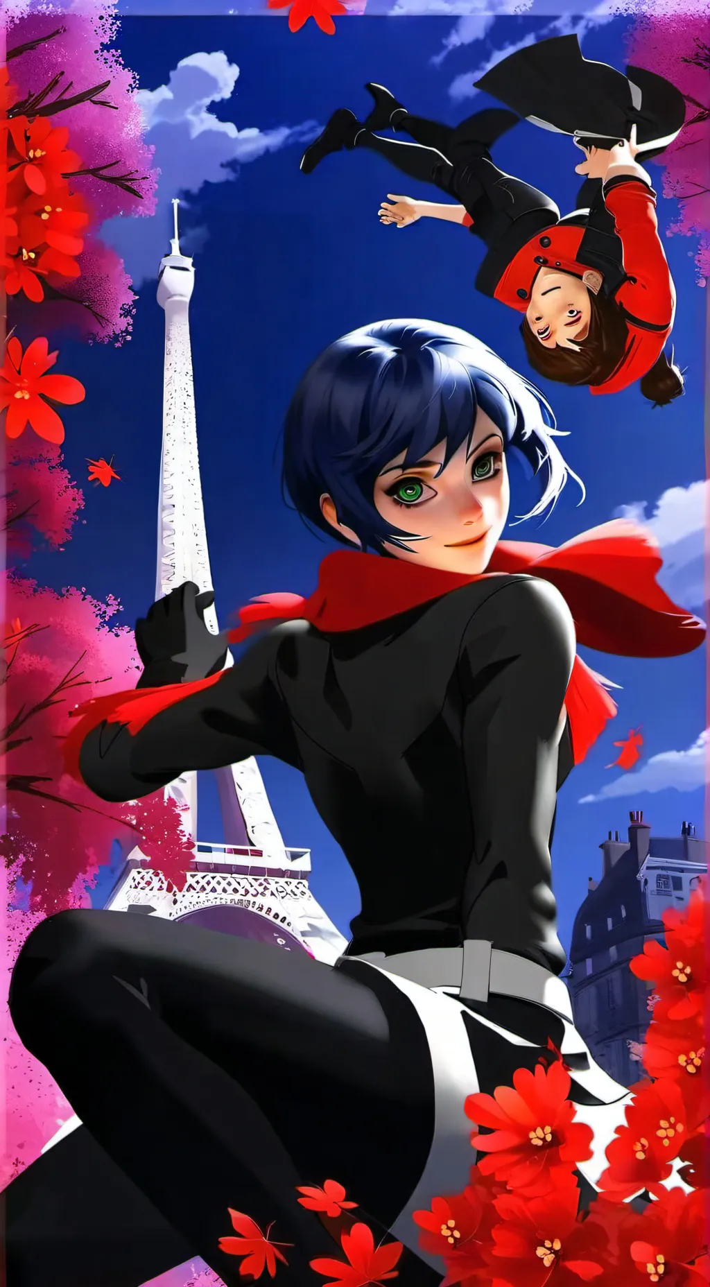 ai character: Miraculous 🐞🐈‍⬛ background