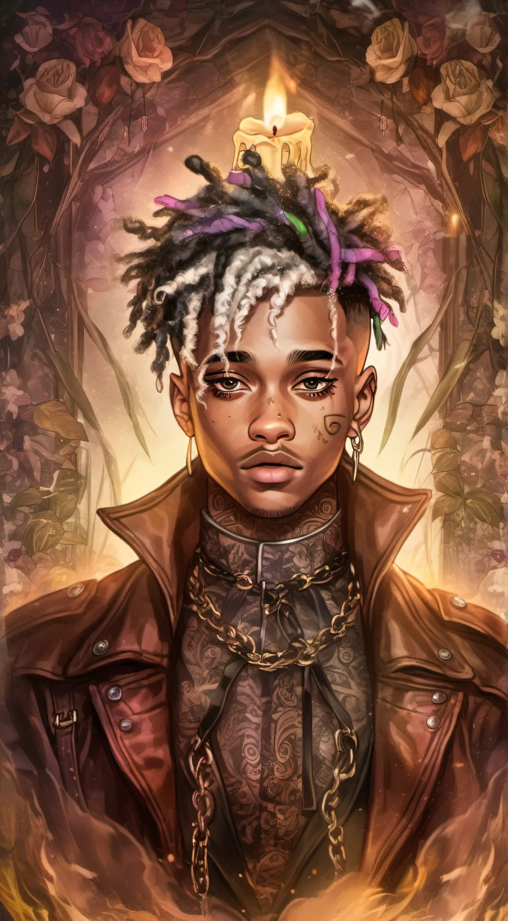 ai character: XXXTentacion background