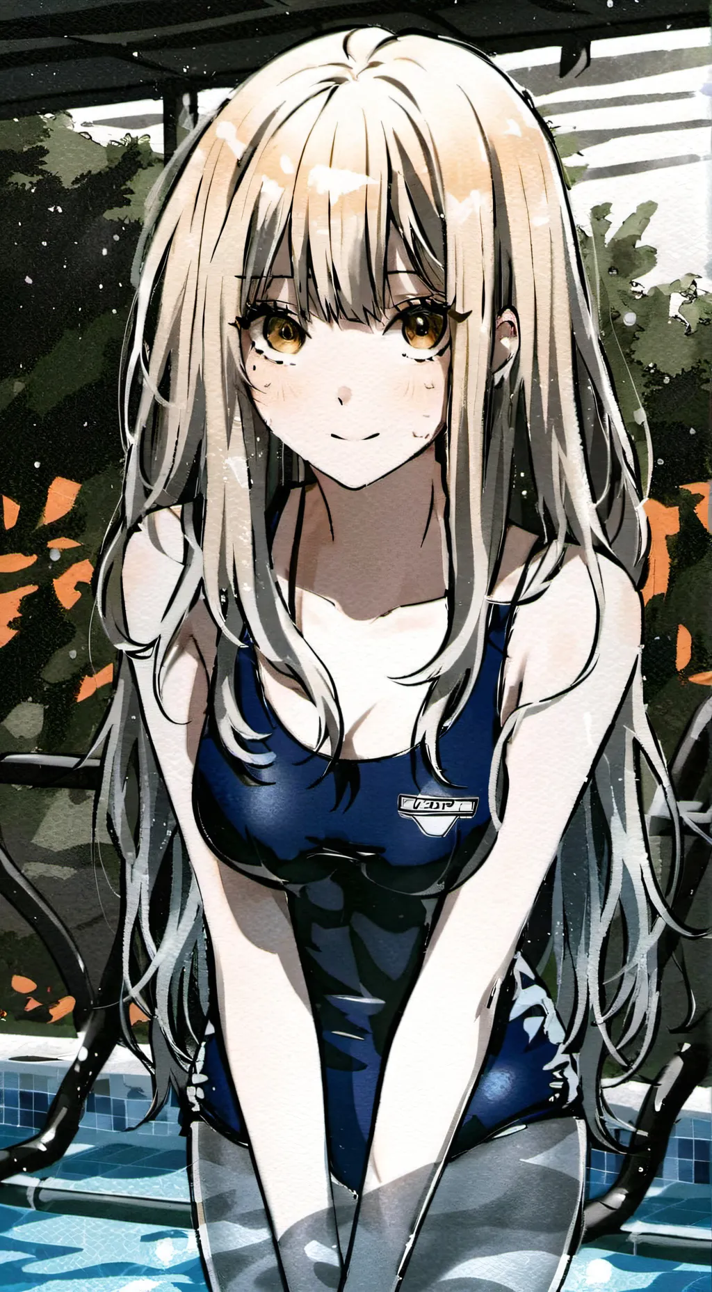 ai character: MHA Pool Day! background