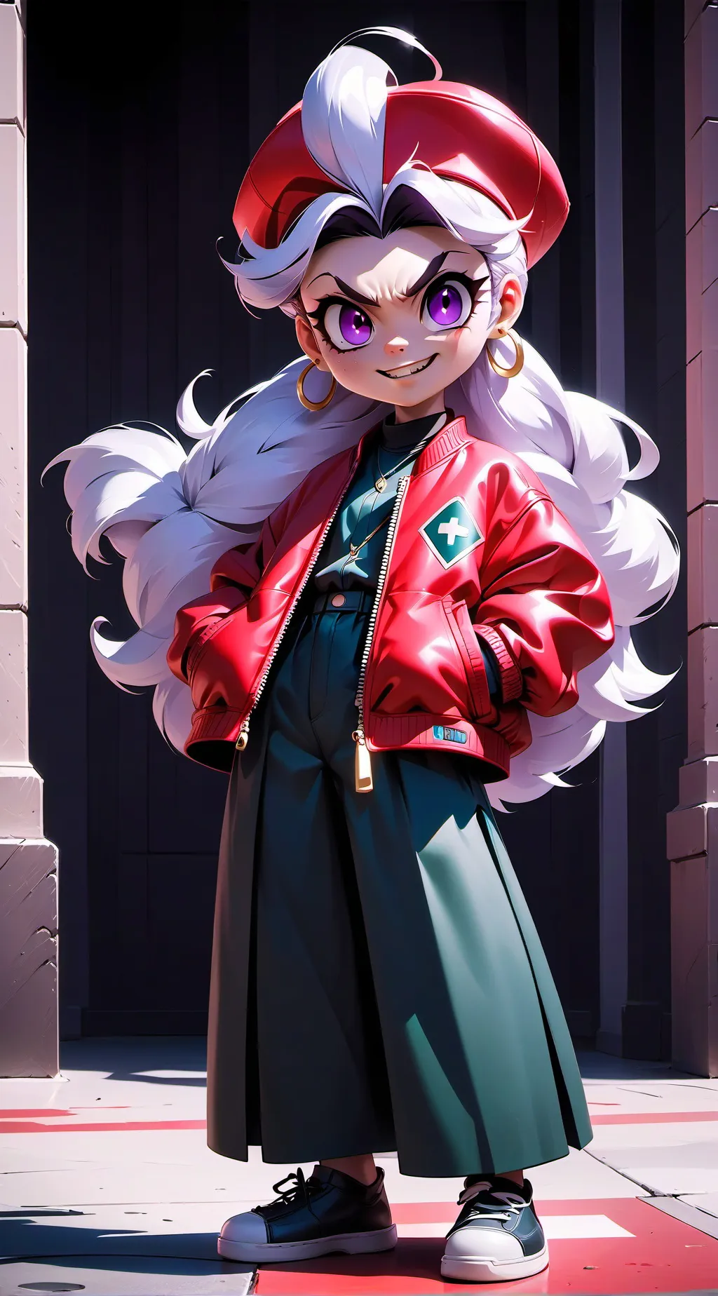 ai character: Lea myra  background