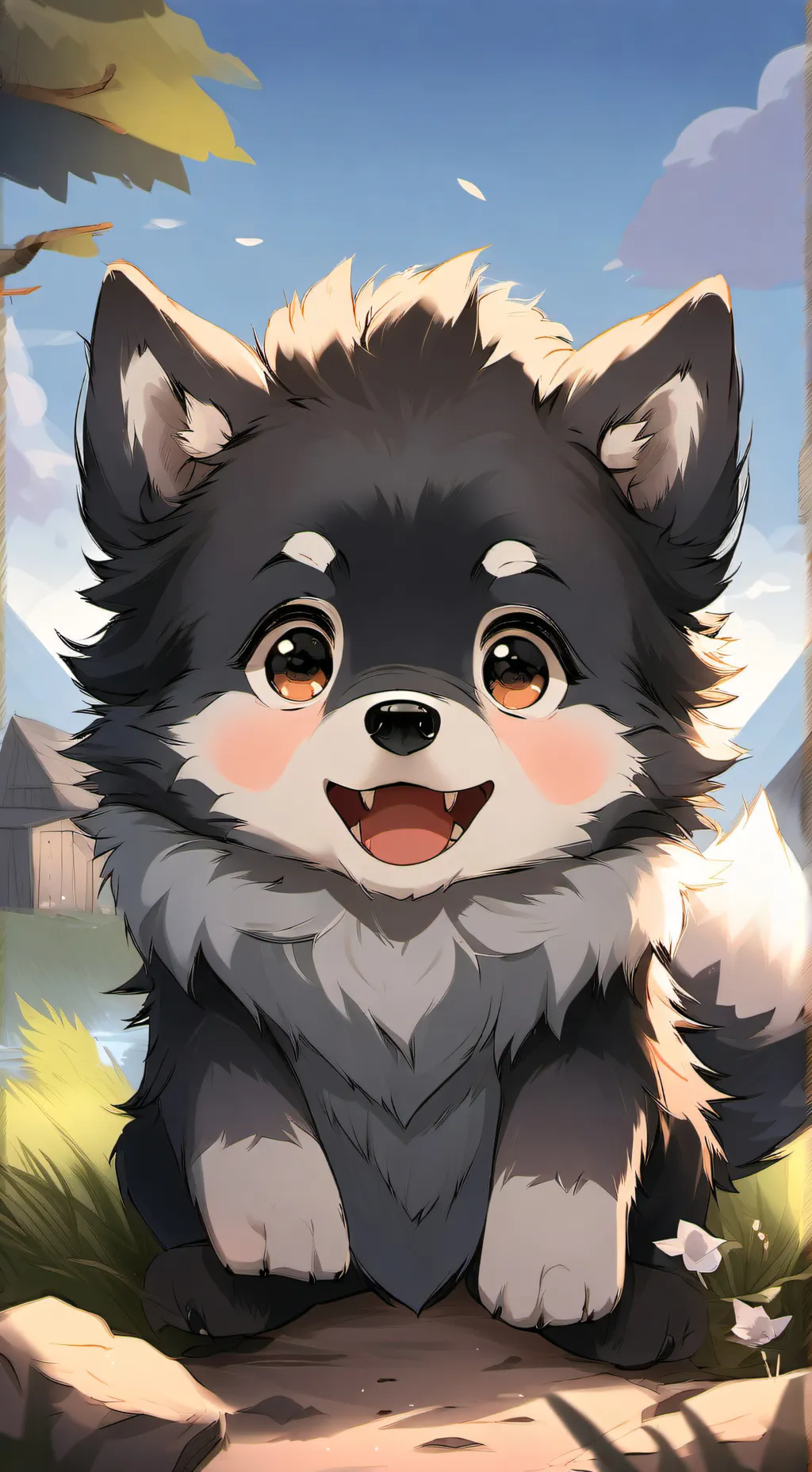 ai character: mha wolf background