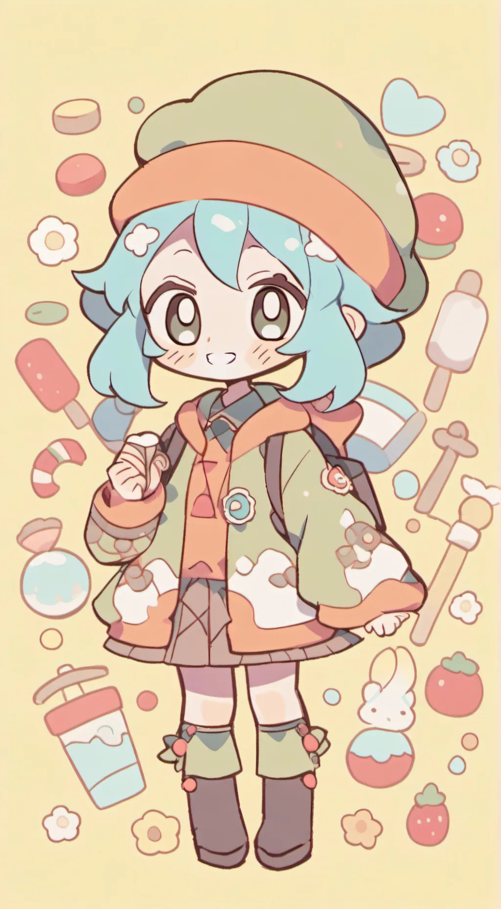 ai character: baby luna(you) background