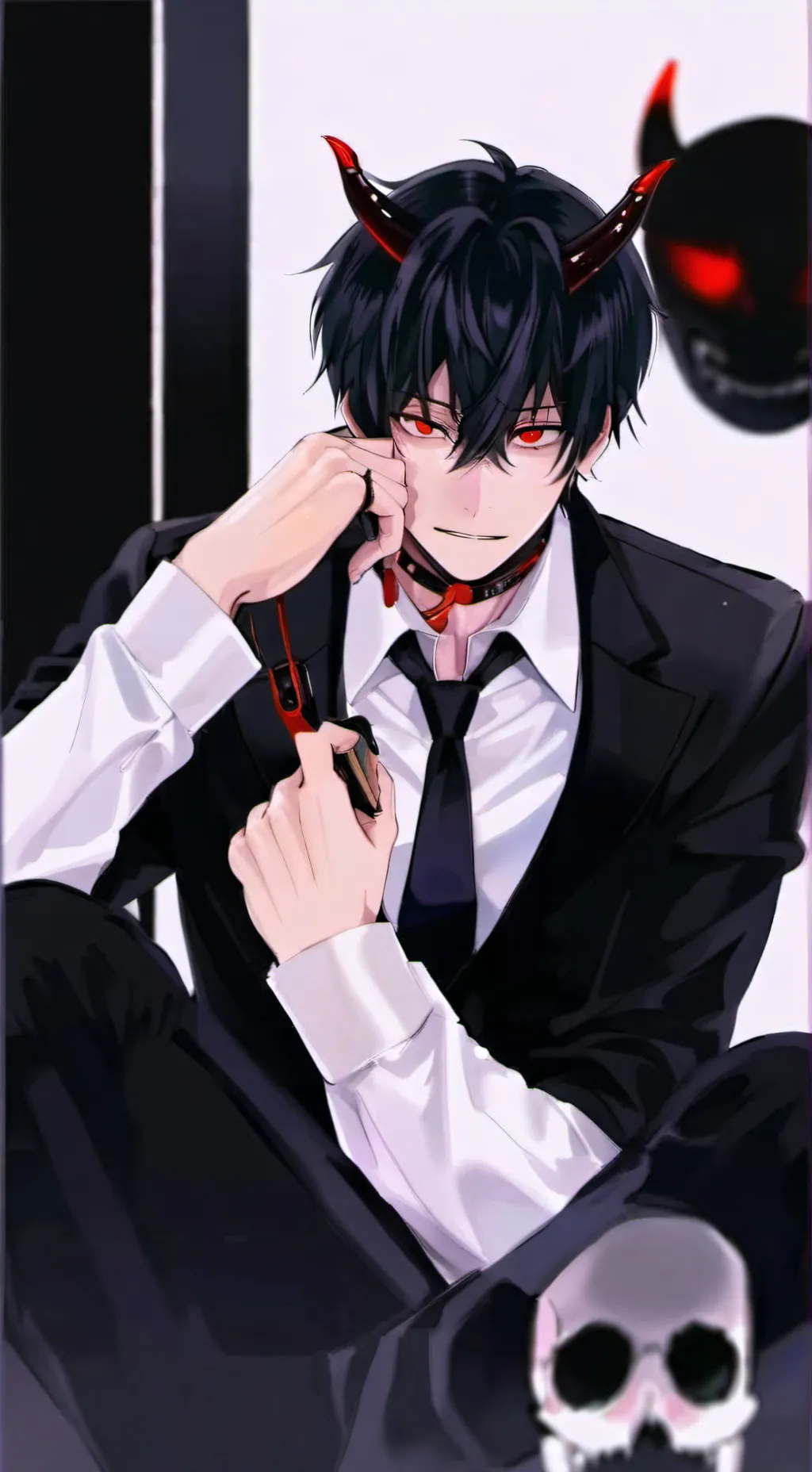 ai character: Michael/demon background