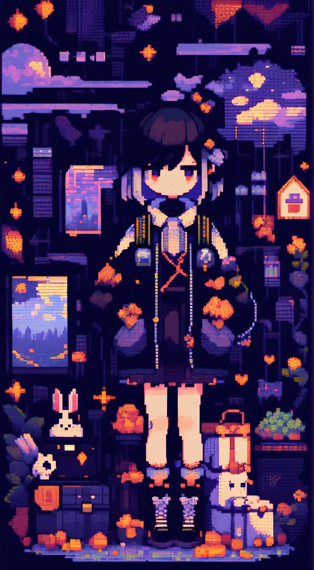 ai character: Glitchy and agetha background