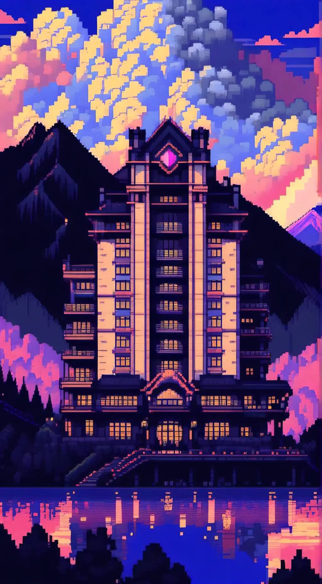 ai character: Budapest Hotel background