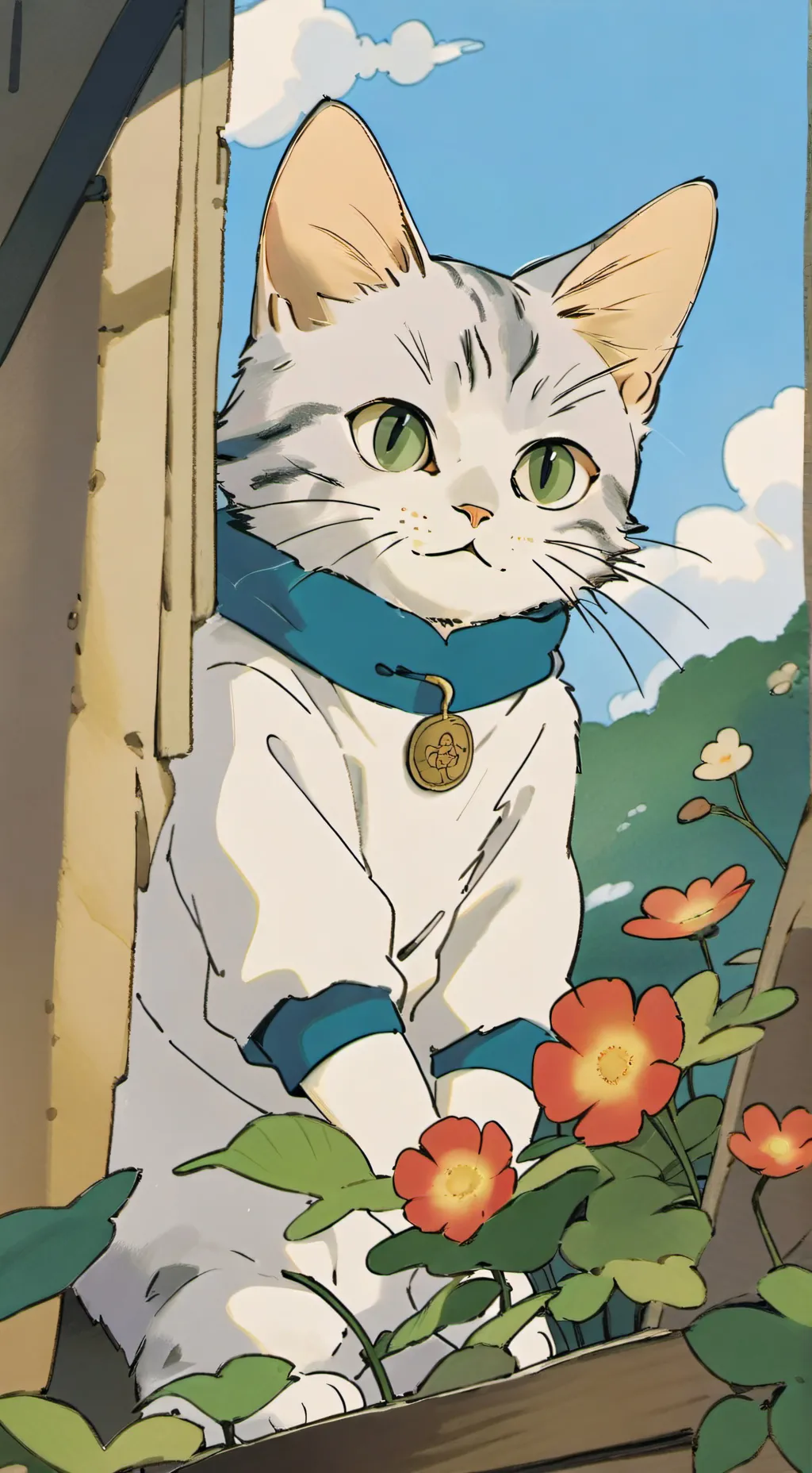 ai character: 💚laika💚 background